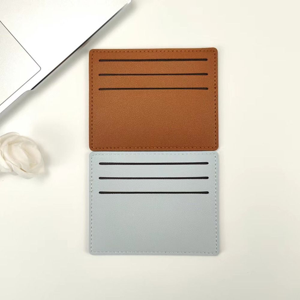 Multi-position PU Leather Card Holder Korean Style Short Card Bag ID Credit Card Case  Female/Male