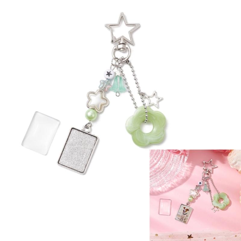 Trendy Star and Flower Beaded Phone Chain Phone Lanyard Charm for Expressing Personal Style and Artistic Creativity