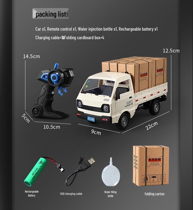 Remote Control Sound & Light Drift Van - Double Door Simulation Toy Car for Kids