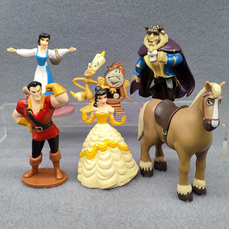 

6Pcs/Set 6-10cm Beauty And The Beast Cartoon GK Model Decor Doll Collection Statue Fashion Adorable Toys Kids Gift