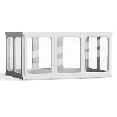 Indoor Dog Playpen with Suction Cups, Tool-Free Assembly Pet Fence, 125x85x60cm Kennel