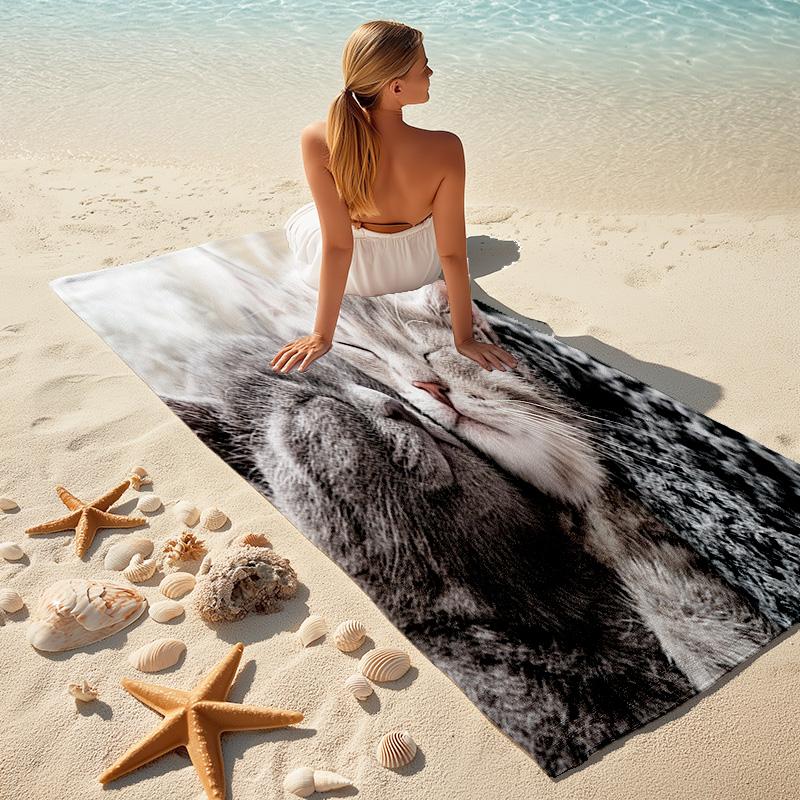 Wild Bears Mountain Forest Soft Beach Towel Outdoor Camping Vacation Swimming Beach Towel Outdoor Absorbent Bath Towel Blanket A6