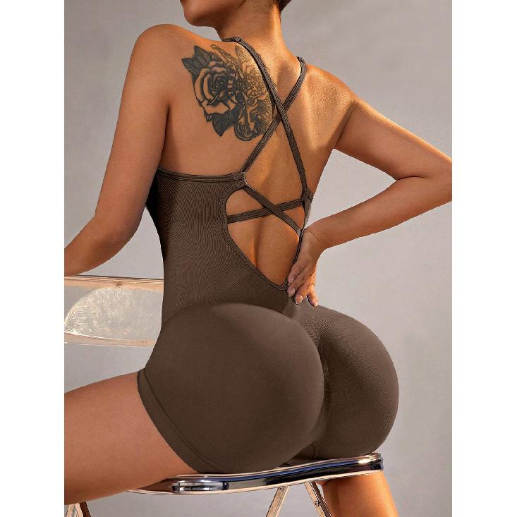 Verano Casual Algodón Puro Alta Gama Ropa Exterior Fitness Secado Rápido Traje de Ejercicio Yoga Mono