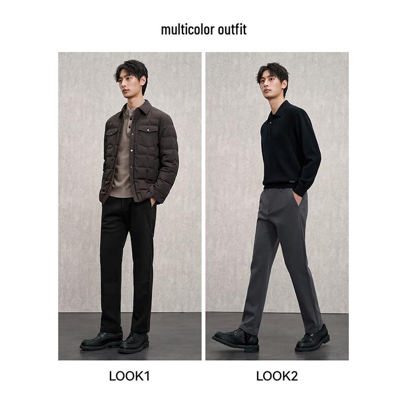 Erdos EMZ Straight Fit Warme Samtige Haptik Freizeithose