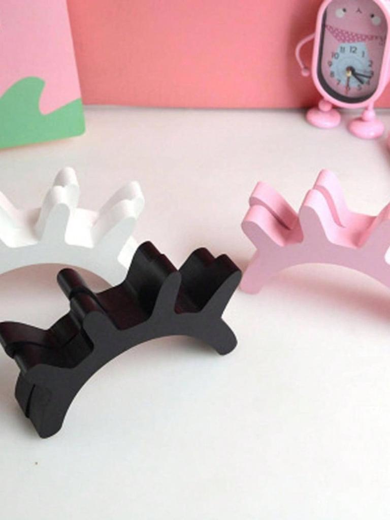 Home Decoration Supplies Wall Decoration 3D Three-dimensional Wooden Eyelash Ornaments Wall Decoration 2 Pieces 1 Set