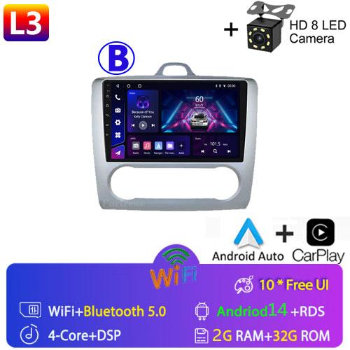 Carplay 4G 2din Android 13 Car Radio for Ford Focus Exi AT 2004-2011 Auto Multimedia Video Player Autoradio Audio Navigation GPS