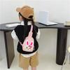 Cute Cartoon Rabbit Kids Crossbody Bag Adorable Kindergarten Canvas Purse For Children