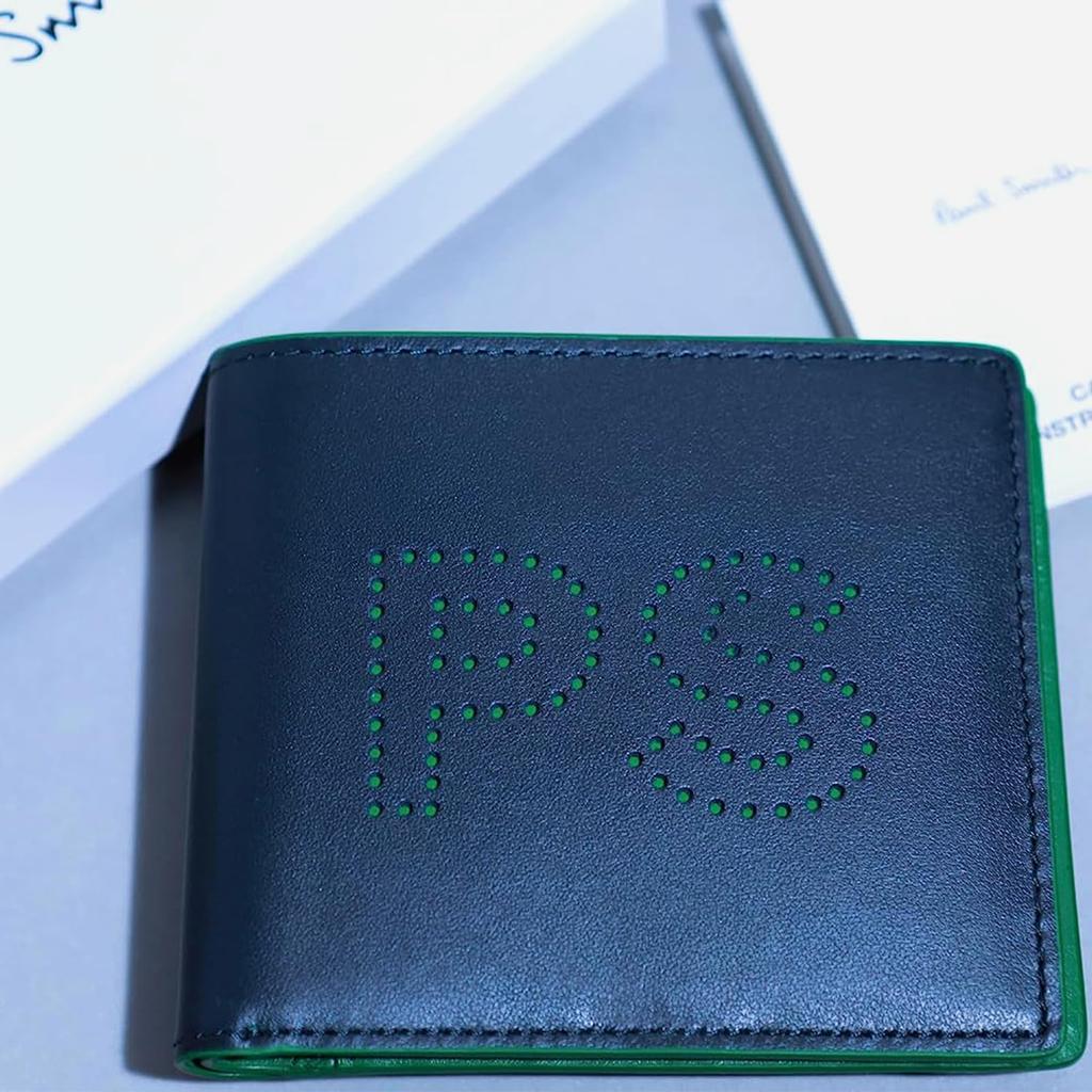 Bifold Wallet Leather Brand M1A4833 M2A6078 M2A7395 X [Paul Smith] Men's (Navy Green/Navy) [Item]