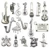 51 Pcs Violin Guitar Charm Musical Instrument Pendant Music Charm with Hole for Jewellery Making