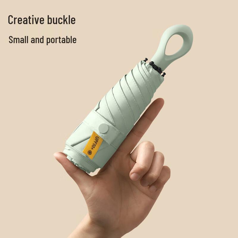 Nanqiao Macaron Finger-Ring Handle 5-Fold Sun Umbrella