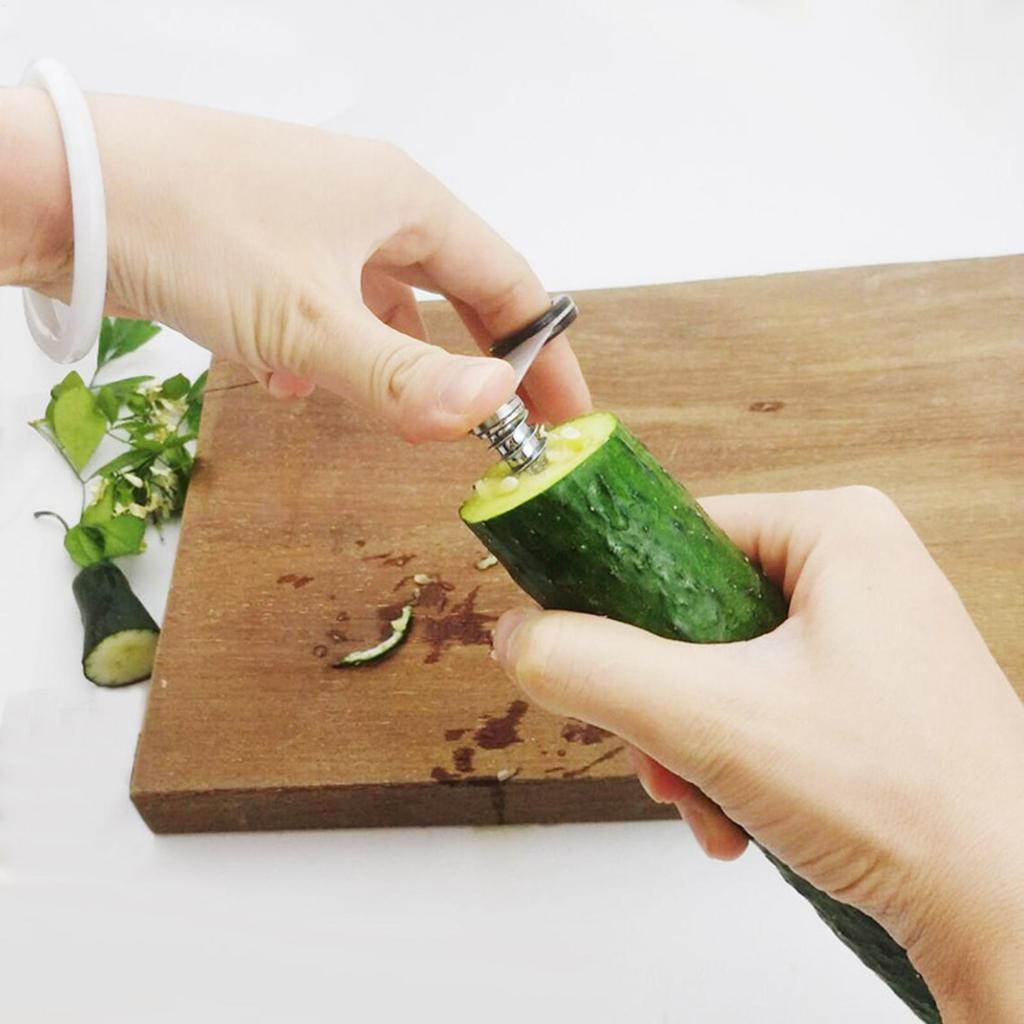 Spiral Slicer Blade Cucumber Carrot Potato Vegetable Spiral Knife Kitchen Tool Stainless Steel Curler Handheld Kitchen Accessory