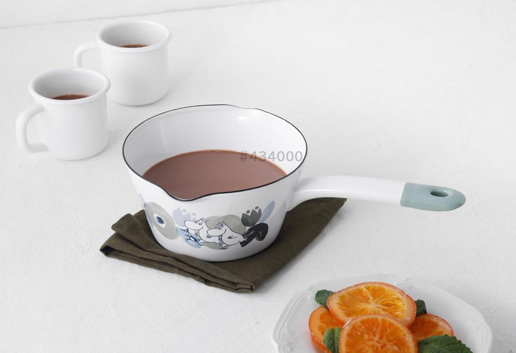 Fuji Enamel Moomin Flower Garden 14cm Milk Pan MTH-14M