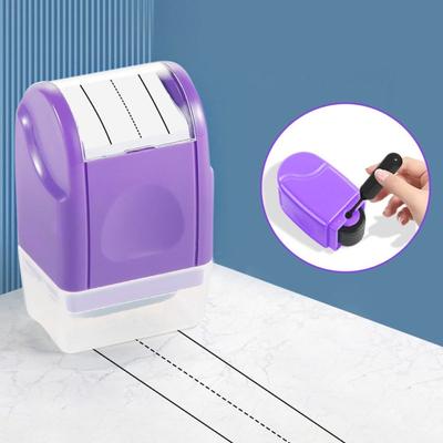 7 Colors Plastic Dashed Handwriting Lines Stamp Efficient Rreusable Line Rolling Roller Clear Smooth Self Inking Stamp Students