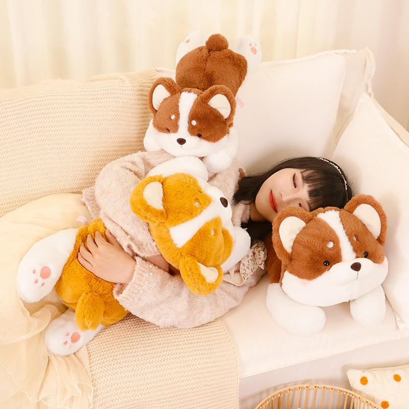 Corgi Dog Plush Toy Cute Cartoon Stuffed Animal Soft Doll Cushion Boys Girls Anti Stress Cushion Pillow Toys for Children