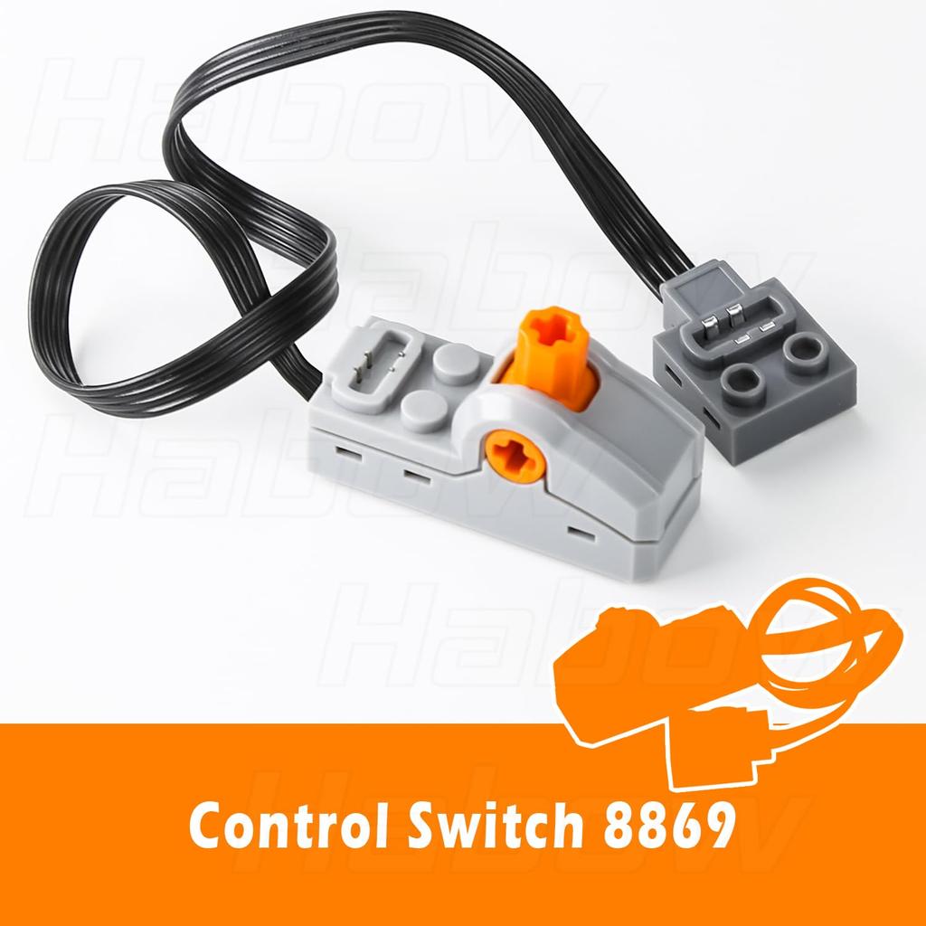 Habow Technic Power Function Control Compatible with Lego Motor MOC Technic Parts Switch-8869 (3-Piece Set)