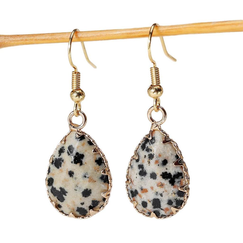 Cosmic Sailing Natural Amethyst Teardrop Earrings with Faceted Crystal Bezel-Set Design