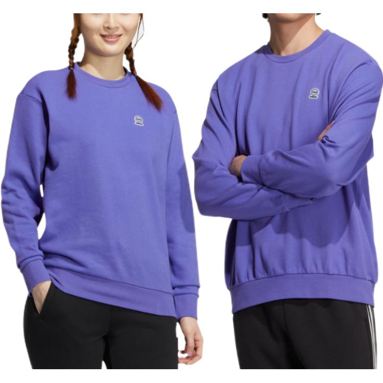 adidas Neo Sweatshirts Unisex Purple Crew Neck Moderate Regular HN6642