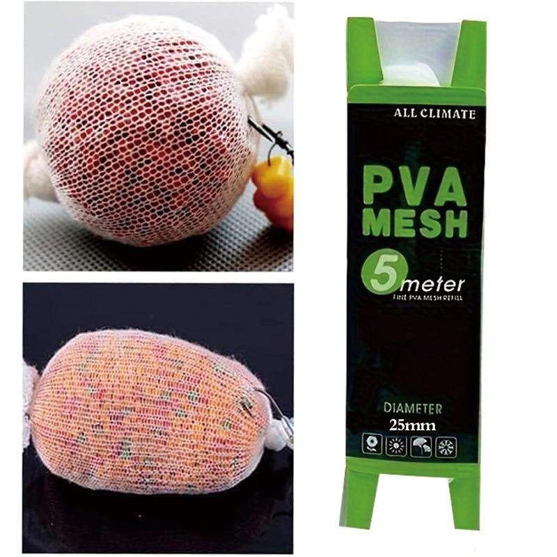 Pva Soluble Mesh Feeder Carp Fishing Lure Refill Rig Hook Bait Wrap Bag 500X18/25/37/44Mm Water Soluble Bait Thrower For Fishing
