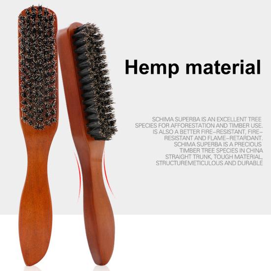 Szczotka do włosów z włosia dzika Krótkie Długie Cienkie Grube Proste Kręcone Włosy Mokre Suche Grzebień z Ergonomicznym Uchwytem Męska Szczotka do Stylizacji Włosów na Olej Głowy Wąsów Brody