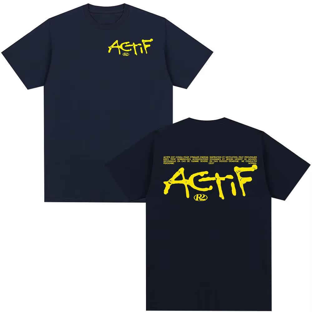 Rapper R2 Actif Album 2026 T Shirts Mens Women Clothing Casual pure Cotton Tshirt Fashion Harajuku Short Sleeve Streetwear