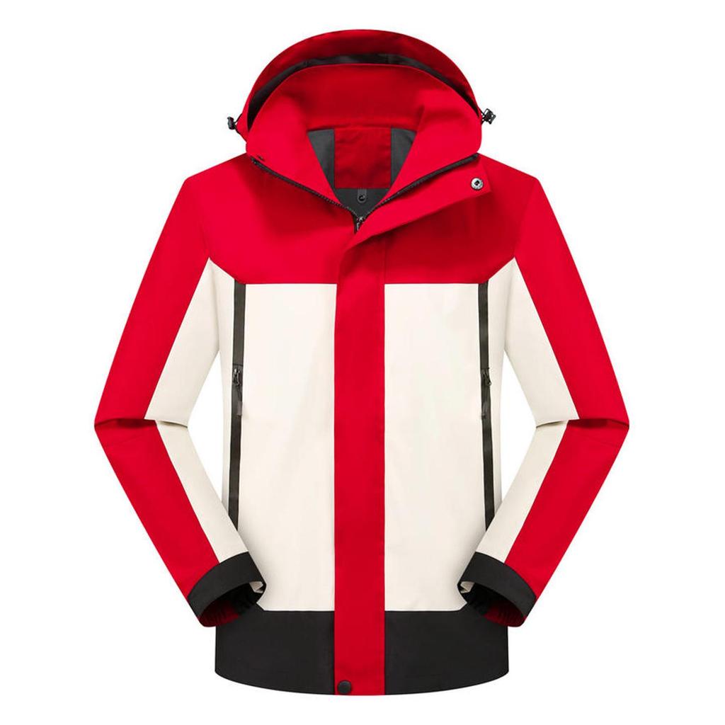 Windproof Waterproof Embroidered Logo Jacket for Outdoor Travel, Workwear, and Mountaineering