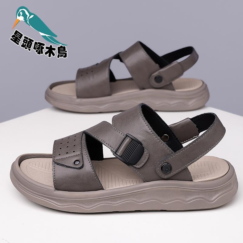 

Lightweight men s sandals summer sandals men s large size beach shoes foot sandals leather sandals 44