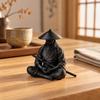 Tea Room Zen Decoration Japanese Samurai Warrior Statue, 3D Printed Ninjas Figurine, Sit in Meditation Entrance Hall Statuette Sculpture for