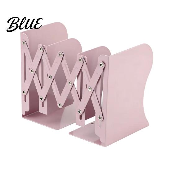 Versatile Book Support Base Metal Adjustable Holder Desk Retractable Bookend with Non-Slip Bracket for Office Home Study Organizer
