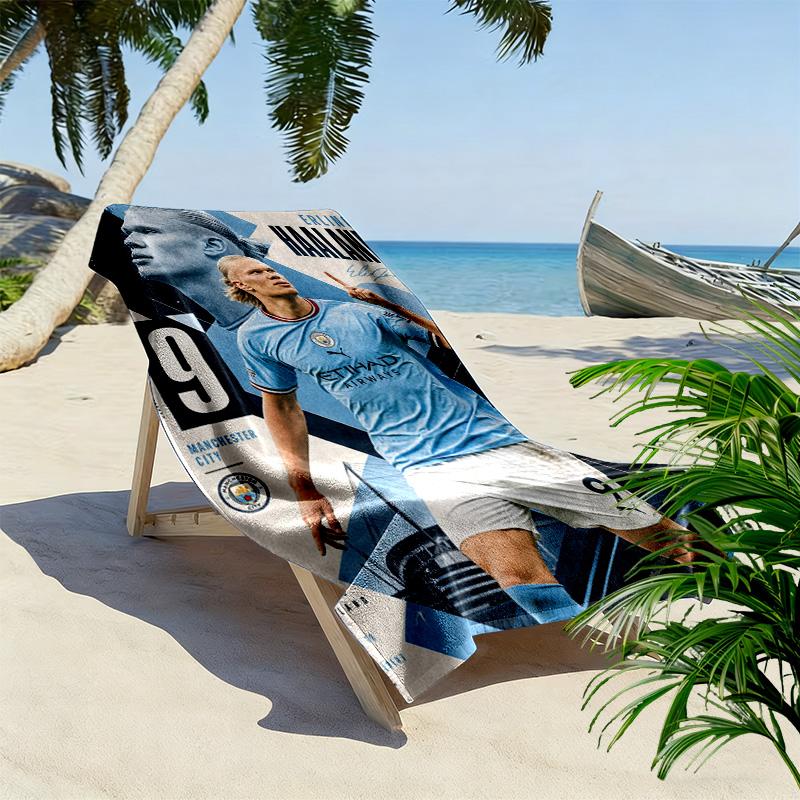 Haaland'S Impact City'S New Star Beach Towel Beach Beach Towel For Vacation Photos Outdoor Pool Towel Seaside Swim Outdoor Picnic Beach Mat