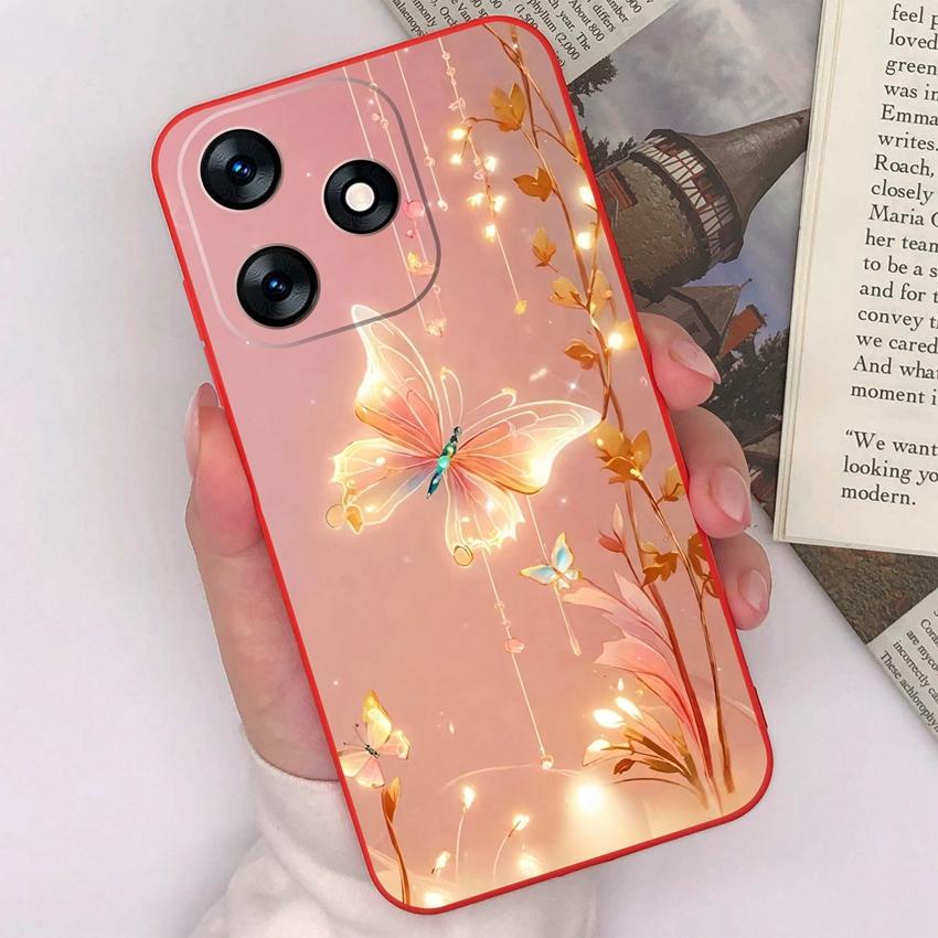 For Tecno Spark 10 9 8 7 5 Pro 4 5 Air 8C 8P 7P 7T Phone Case Pretty Bow Patterns Soft Matte Silicone Anti Slip Durable Fashion Shell For Tecno Casing