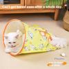 Tunnel Bag Toy With Crinkle Paper And Hanging Mouse, Interactive Hideout Play For Indoor Cats