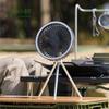 10000mAh Camping Fan Rechargeable Desktop Portable Circulator Wireless Ceiling Electric Fan with Power Bank LED Lighting