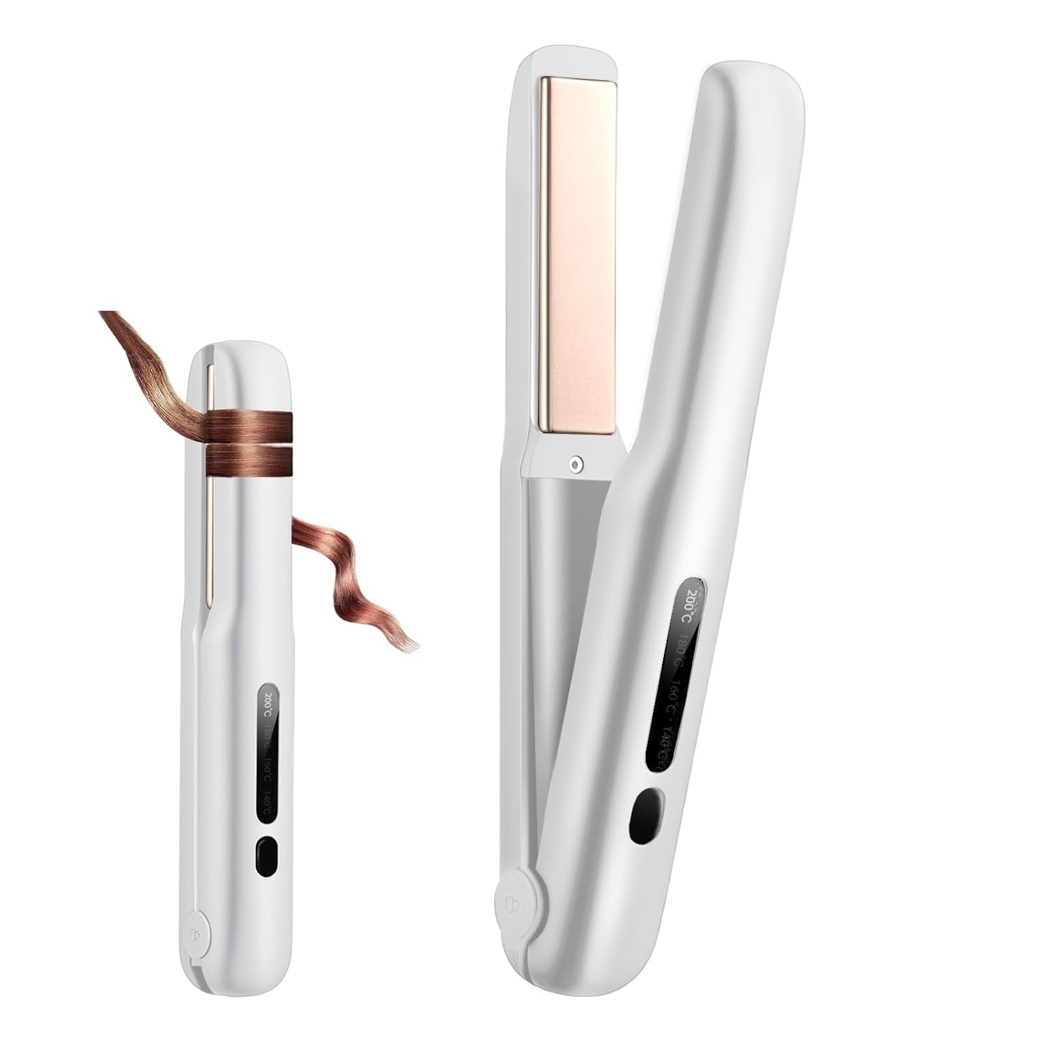 

Cordless hair iron 2WAY 18mm plate curling straightening. Temperature settings from 140C 200C 4 levels. Rapid heating 30 seconds. Automatic power off