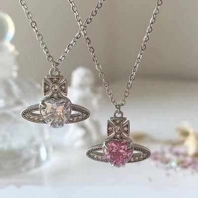 1PC Women's Necklace High Sense Saturn Necklace Light Luxury Temperament Collar Chain Fashion Necklace Jewelry for Women