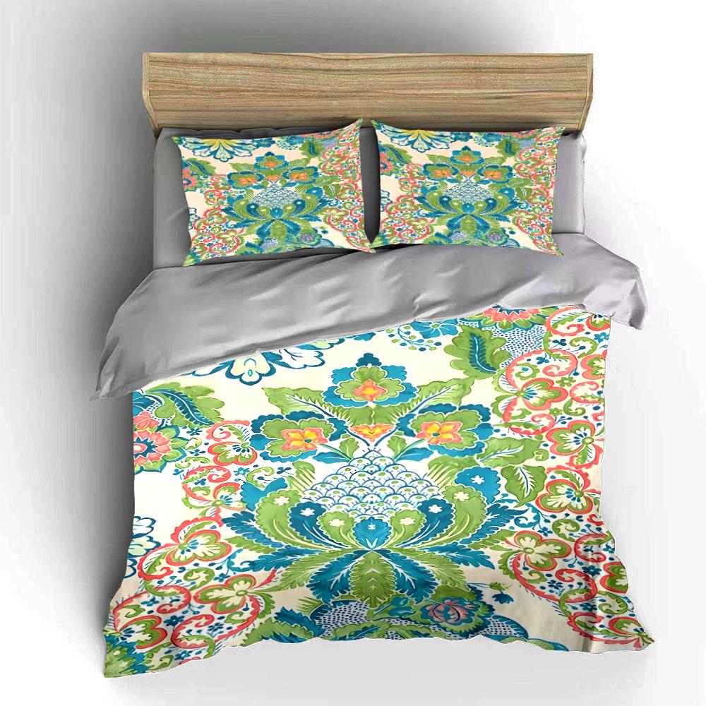 Floral and Paisley Motifs. Bedding Sets Duvet Cover Sets Duvet Covers Pillowcases(1 * Duvet Cover 2 * Pillowcases, Without Duvet Insert)