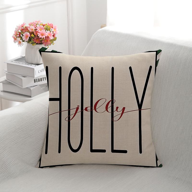 

Скандинавский Рождественский Стиль Рождественская Елка Льняное Украшение Двусторонняя Печать Праздничная Наволочка Подушка 45 * 45-Linen single-sided (pillowcase)