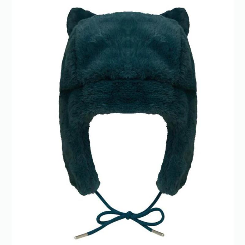 Fashionable Autumn and Winter Y2K Lake Blue Women's Ski Hat
