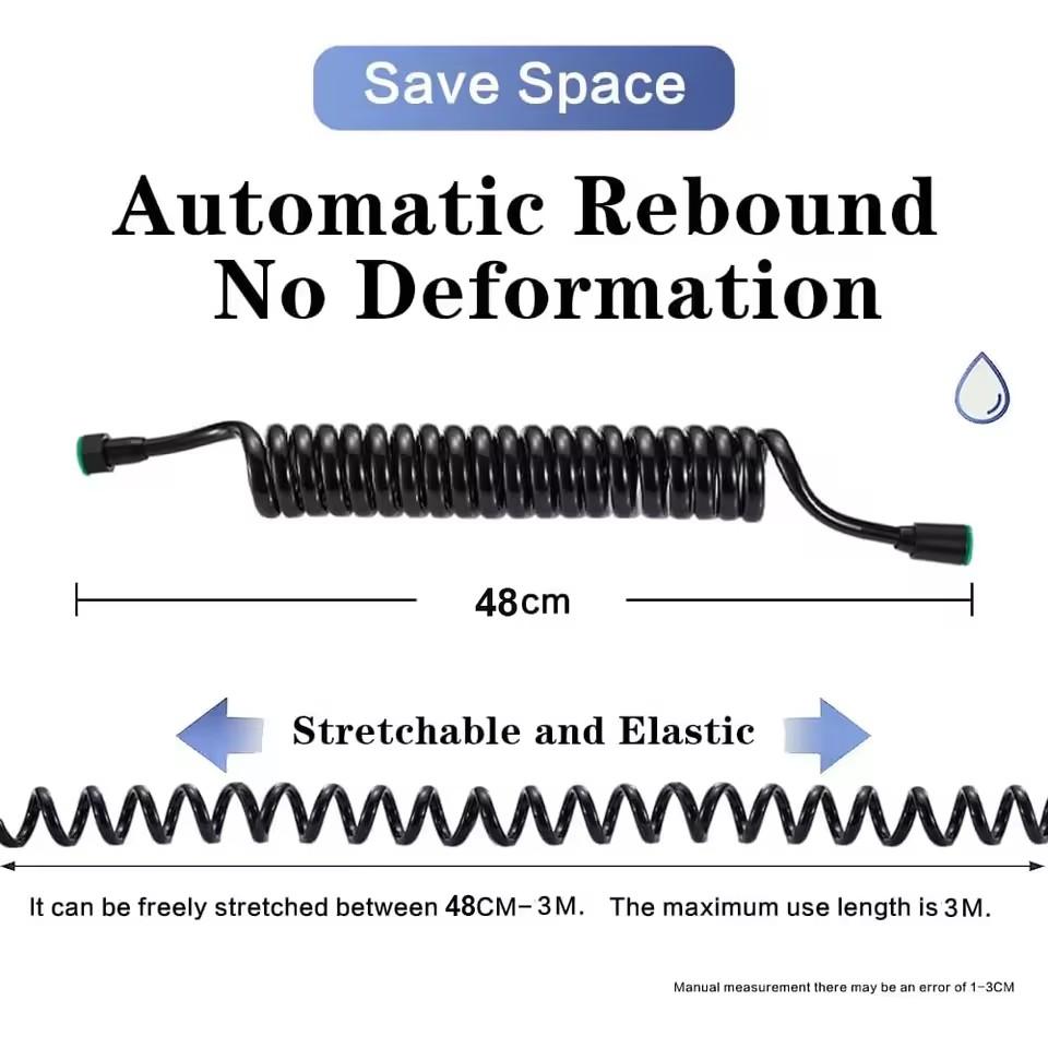 New 1.5/2/3/5M Spring Flexible Retractable Shower Hose Spiral Flexible Hose For Showerhead Toilet Bidet Water Pipe Plumbing Bath