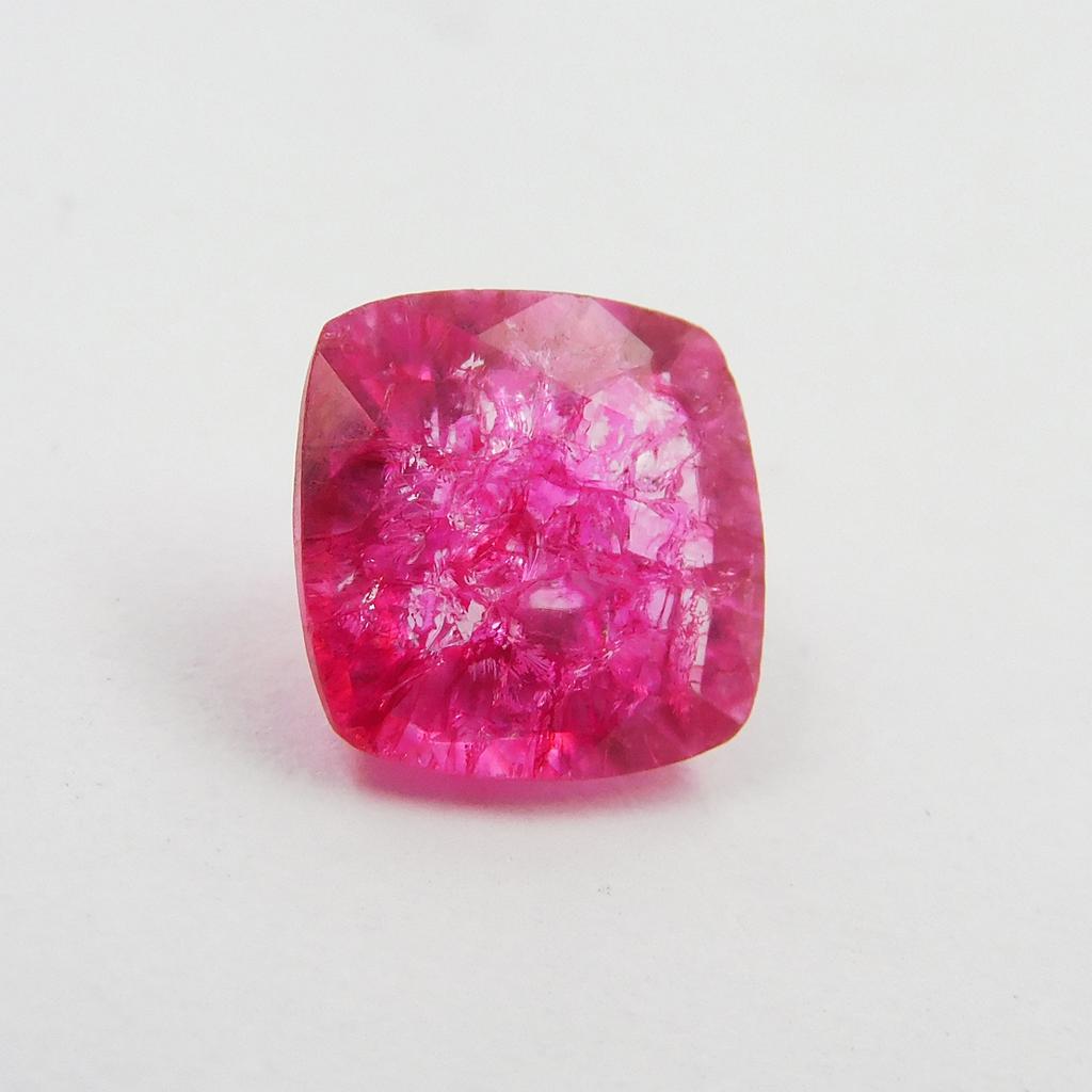 2.50 Ct Natural Ceylon Pink Sapphire Square Cushion Cut CERTIFIED Loose Gemstone P-983-Sa
