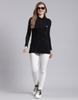 MONTE CARLO Womens Solid Black V Neck Sleeveless Cardigan