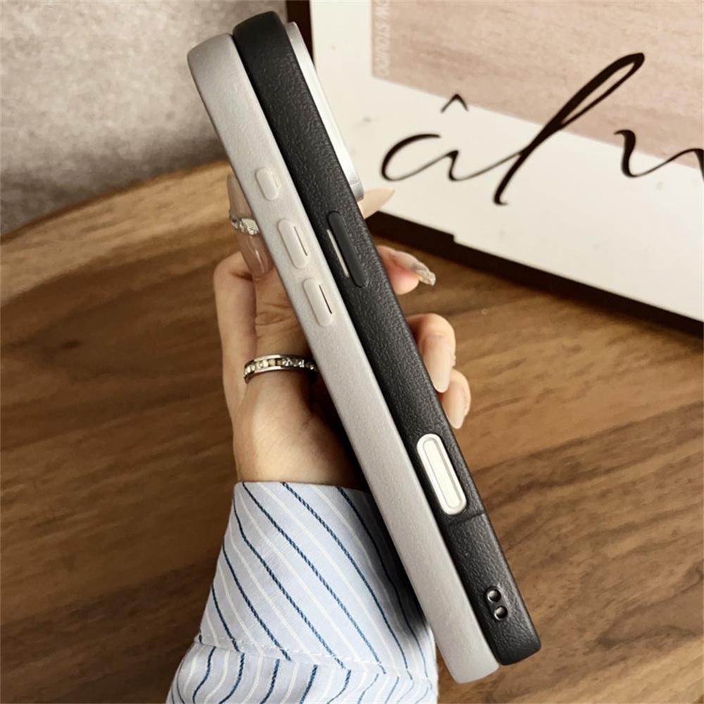 Leather Magnetic Phone Case For iPhone 16 15 14 13 12 11 Pro Max 15 16 Plus Cases For MagSafe Wireless Charging Shockproof Cover
