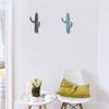 Decorative Cactus Shape Iron Hook Easy Install Clothes Storage Rack Backpacks Key Bag Hanging Solution Home Decoration