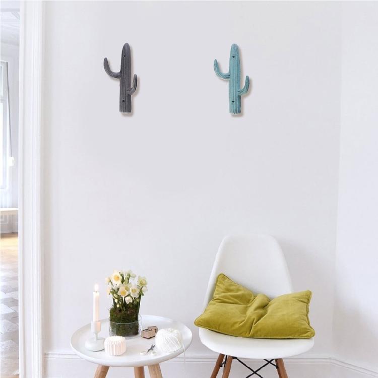 Decorative Cactus Shape Iron Hook Easy Install Clothes Storage Rack Backpacks Key Bag Hanging Solution Home Decoration