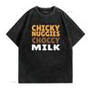 Chicky Nuggies Choccy Milk Chocolate Chicken Nuggets T Shirt Vintage Washed Stylish Graphic Slightly Comfortable Casual Unisex