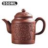 Fialové hliněné konvičky Čínská čajová sada Mistrovská ručně vyřezávaná čajová konvice s čajovým louhovačem Konvice s filtrem na zelený čaj Příslušenství na čaj