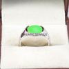 Jade Oval Cut Gemstone With 925 Sterling Silver Ring For Men's #B169 JL375675700955