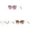 Cat Eye Sunglasses Fashion Metal Frame Uv400 For Outdoor Sun Protection