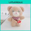 Lovable Teddy Bear Plush Keychain Soft Stuffed Animal Toy 12cm With Pp Filling