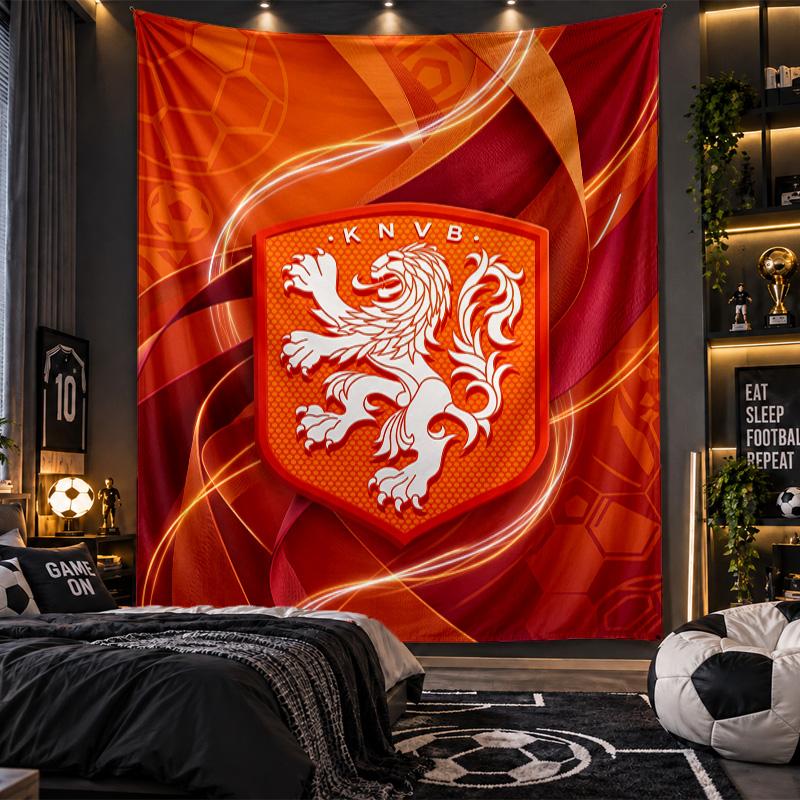 Wall Hanging Tapestry Aston Villa Football Print Cloth for Living Room Bedroom Home Decor