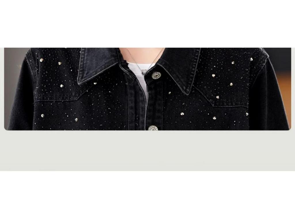 2026 Plus Size Slimming Denim Jacket for Women: Casual Mom Style for Spring & Autumn